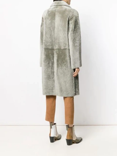 Shop Drome Reversible Double-breasted Coat In Grey