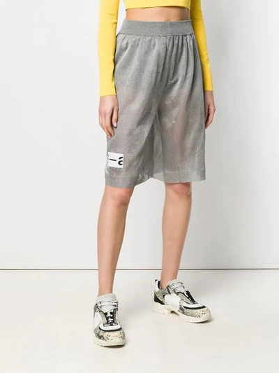 Shop Artica Arbox Knee Length Sheer Shorts - Grey