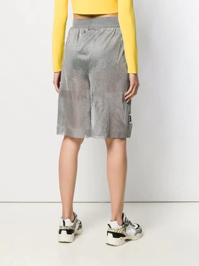 Shop Artica Arbox Knee Length Sheer Shorts - Grey