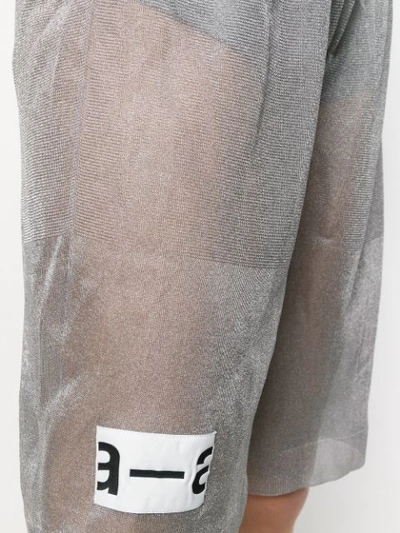 Shop Artica Arbox Knee Length Sheer Shorts - Grey