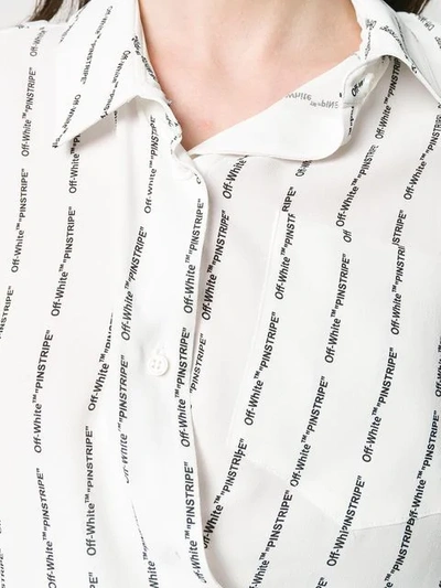 Shop Off-white Logo Stripe Wrap Shirt