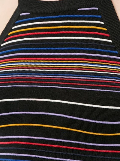 Nagnata Strap Back Crop Sports Top In Multi Stripe