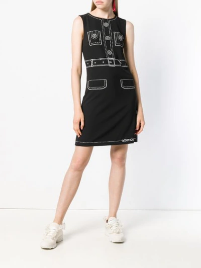 Shop Boutique Moschino Tromp L'oeil Sleeveless Dress - Black