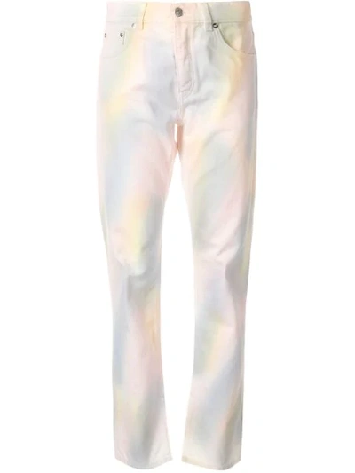 Shop Ganni Straight Leg Jeans In Multicolour