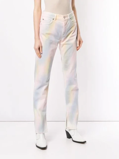 Shop Ganni Straight Leg Jeans In Multicolour