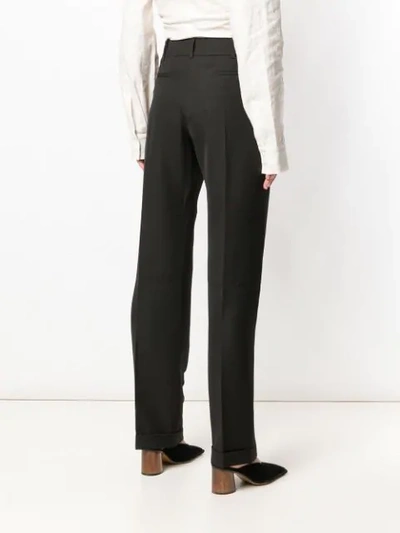 Shop Jacquemus Straight Tailored Trousers In Black