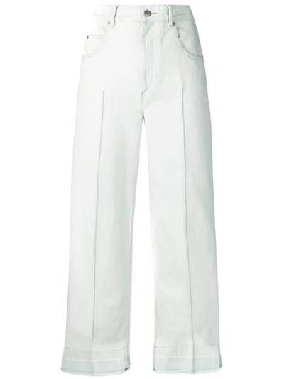 Shop Isabel Marant Étoile High-waisted Cropped Jeans In Blue