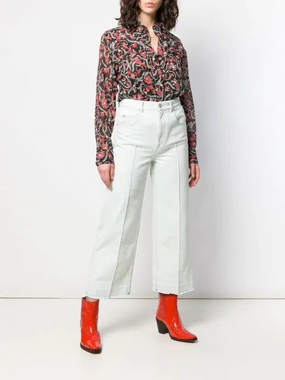 ISABEL MARANT ÉTOILE HIGH-WAISTED CROPPED JEANS - 蓝色