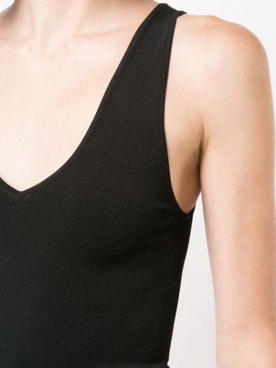 Shop Altuzarra ‘isola' Knit Bodysuit In Black