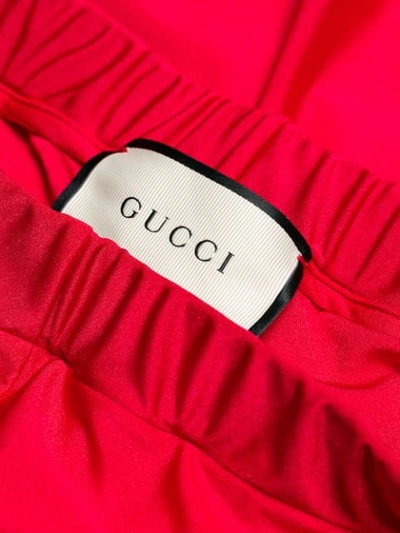 Shop Gucci Logo Leggings In Red