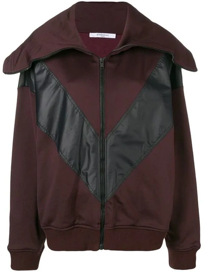 Shop Givenchy Oversized Collar Jacket In Red