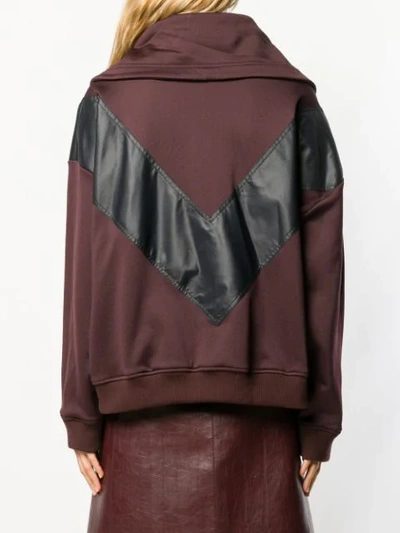 Shop Givenchy Oversized Collar Jacket In Red