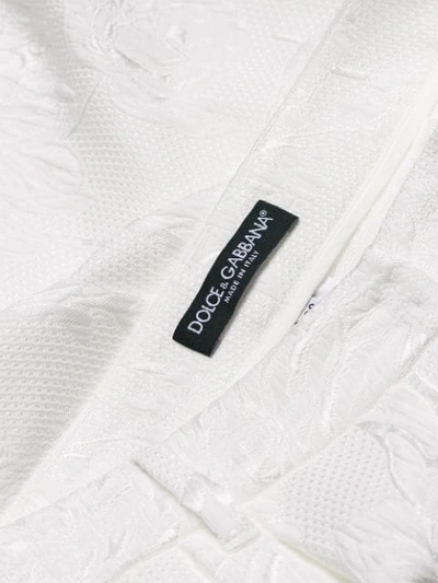 Shop Dolce & Gabbana Brocade Shorts - White