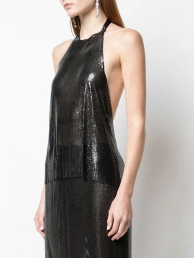 Shop Fannie Schiavoni Backless Chainmail Top In Black