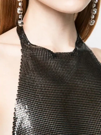 Shop Fannie Schiavoni Backless Chainmail Top In Black