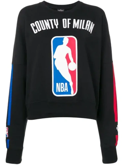 Shop Marcelo Burlon County Of Milan X Nba Logo Sweatshirt In Black