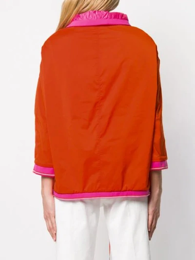 Shop Herno Reversible Zip Jacket In Orange