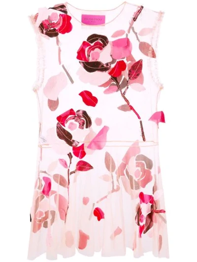 Shop Viktor & Rolf Dancing Roses Dress In Red