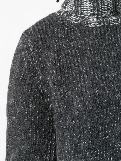 Shop Mm6 Maison Margiela Oversized Knit Sweater In Grey