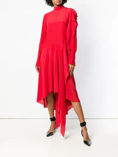 Shop Petar Petrov Turtleneck Dress In Red