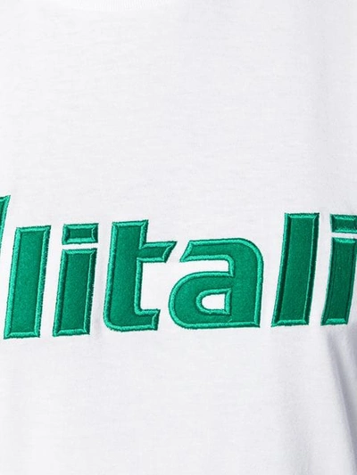 Shop Alberta Ferretti Alitalia Patch T-shirt In White