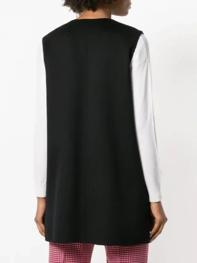 Shop Fendi Fur-patch Tailored Waistcoat In Black