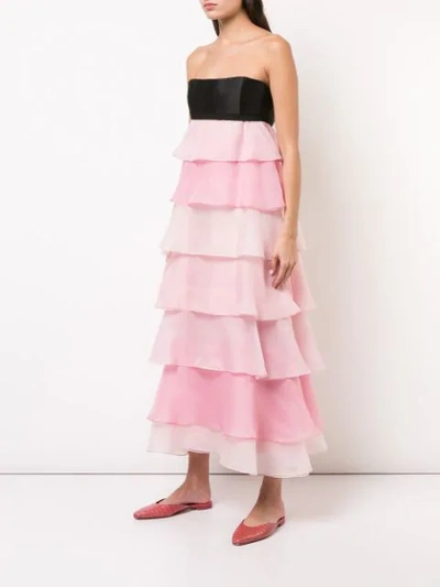 Shop Carolina Herrera Layered Tulle Gown In Pink