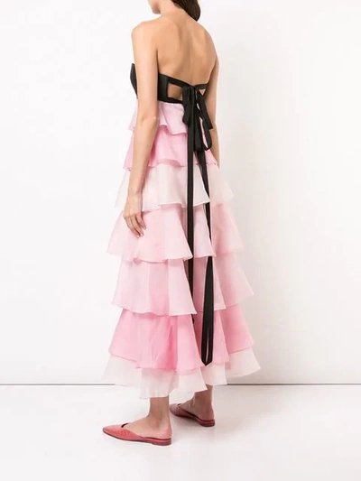 Shop Carolina Herrera Layered Tulle Gown In Pink