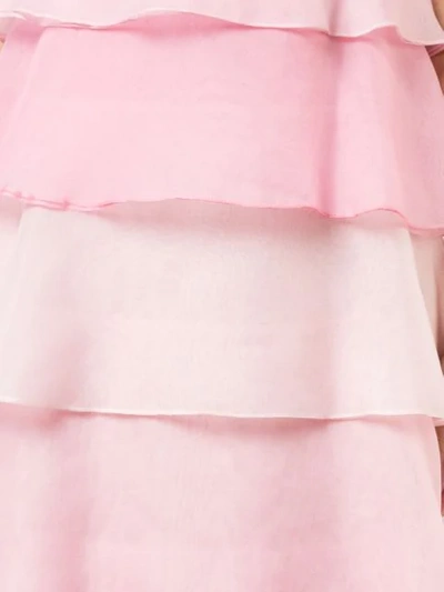 CAROLINA HERRERA 层叠薄纱礼服 - 粉色