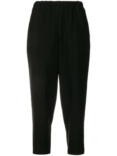 Shop Comme Des Garçons Comme Des Garçons Harem Cropped Trousers - Black