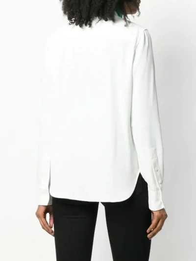 Shop Calvin Klein Flap Pocket Shirt In White