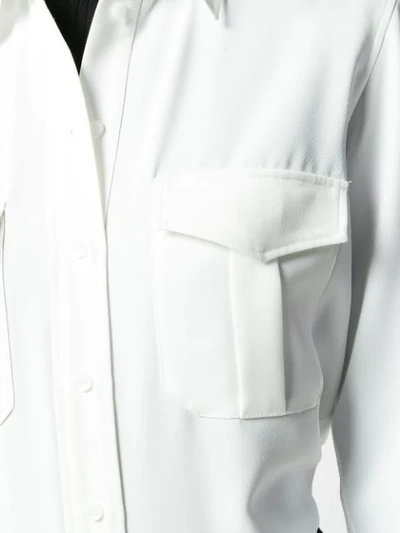Shop Calvin Klein Flap Pocket Shirt In White