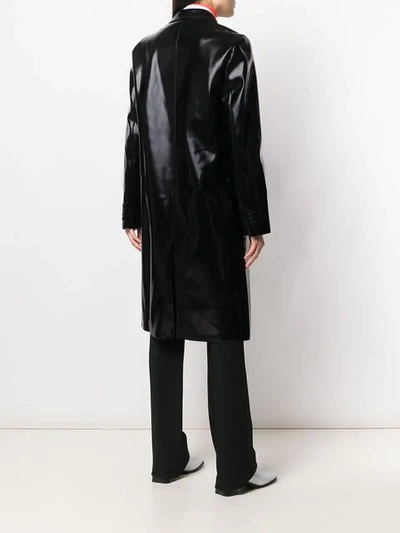 Shop Jil Sander Buttoned Rain Coat In Black