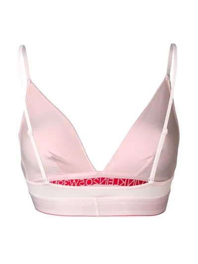 Shop Calvin Klein 205w39nyc Logo Bralet In Pink