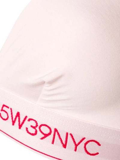 Shop Calvin Klein 205w39nyc Logo Bralet In Pink
