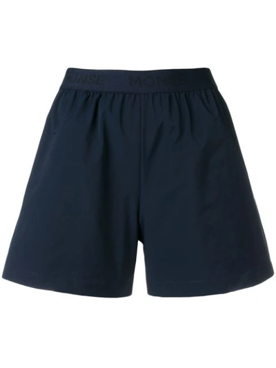 Shop Monse Elasticated Short Shorts - Blue