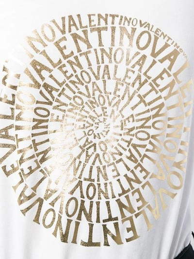 Shop Valentino Multi Logo T-shirt In White