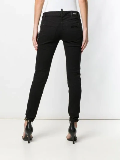 Shop Dsquared2 Twiggy Cropped Jeans In 900 Black