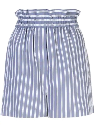 Shop Tibi Shorts Mit Streifen In Blue