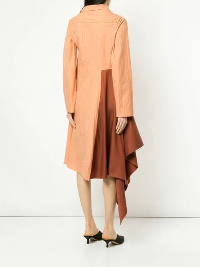 Shop Palmer Harding Asymmetrical Dress In Orange