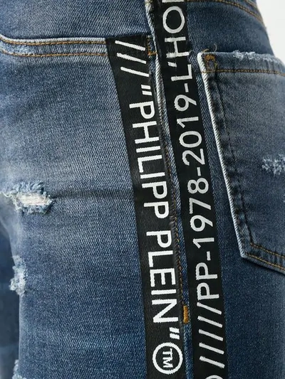 Shop Philipp Plein Super High Waist Jeans In Blue