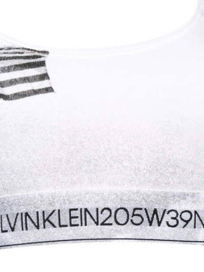 Shop Calvin Klein 205w39nyc Flag Print Bralette - White