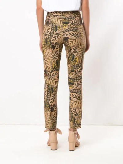 Shop Andrea Marques Printed Straight Trousers In Brown
