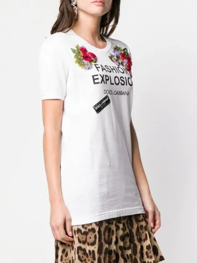 Shop Dolce & Gabbana Fashion Explosion T-shirt In White