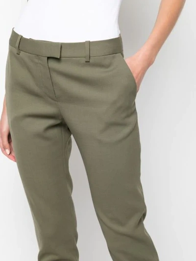 Shop Altuzarra Henri Cropped Trousers In Green