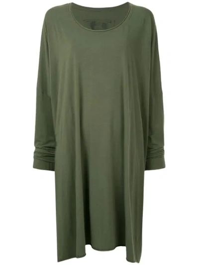 Shop Rundholz Black Label Loose Fitted Dress In Green