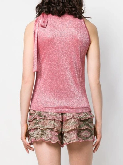 Shop Missoni Lurex Knit Halter Top In Pink