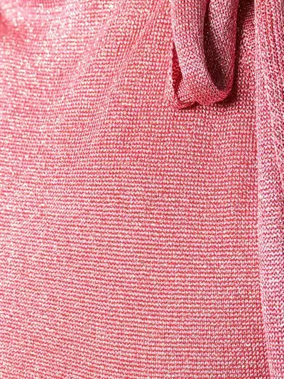 MISSONI 银丝针织绕领式上衣 - 粉色