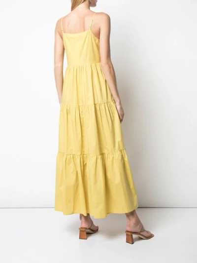 Shop Sea Buttoned Flared Dress  In Maize