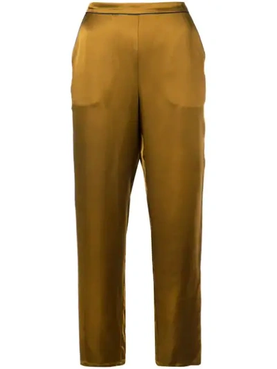 Shop Fleur Du Mal 'pj' Hose In Gold